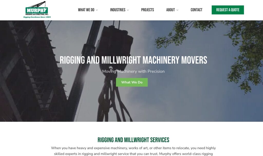 SMB Website Design - Murphy Rigging